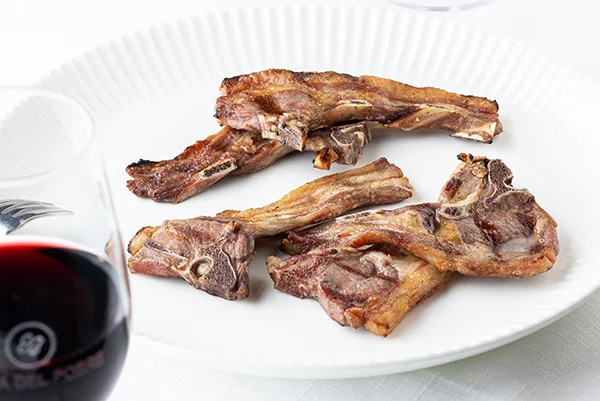 plato chuletillas de cordero